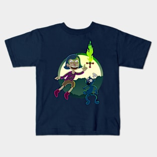 Green Fire Sword Kids T-Shirt